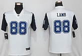 Women Nike Cowboys 88 Ceedee Lamb White Draft Color Rush Limited Jersey,baseball caps,new era cap wholesale,wholesale hats